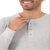 Fruit of the Loom Men's Classic Midweight Waffle Thermal Henley Top, Light Grey Heather, 3X-Large view 4