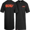 Bones Bearings Swiss Text Black T-Shirt, Small view 1