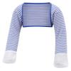 ScratchSleeves | Baby Boys' Stay-On Scratch Mitts | Stripes | Blue and Cream | 21-24m view 2