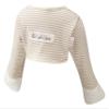 ScratchSleeves | Baby Boys' Stay-On Scratch Mitts | Stripes | Cappuccino and Cream | 9-12 view 1