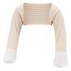 ScratchSleeves | Baby Boys' Stay-On Scratch Mitts | Stripes | Cappuccino and Cream | 9-12 view 2