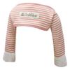 ScratchSleeves | Girls' Stay-On Scratch Mitts | Stripes | Pink and Cream | 6-9m view 3