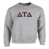 Fashion Greek Delta Tau Delta Twill Letter Crewneck Sweatshirt Spt Grey Small view 1