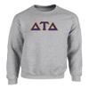 Fashion Greek Delta Tau Delta Twill Letter Crewneck Sweatshirt Spt Grey Small view 4