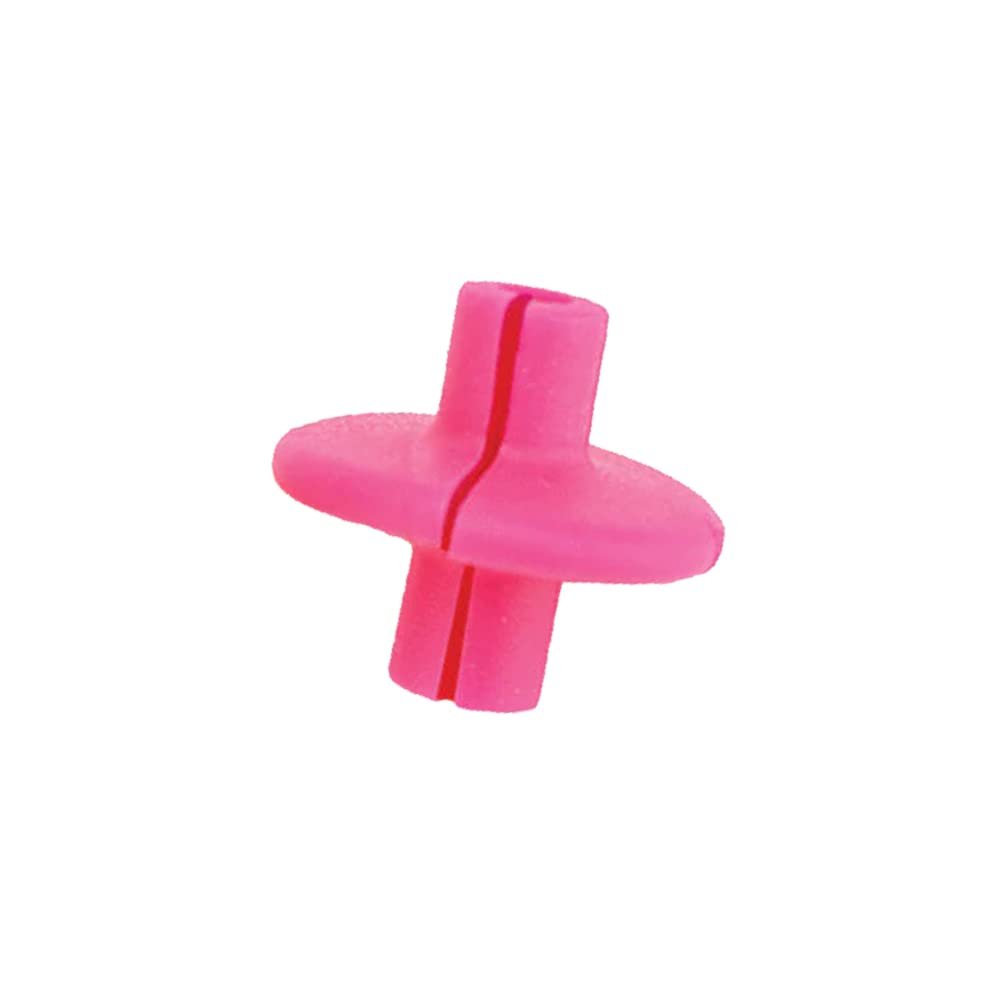 Pine Ridge Archery Slotted XL Kisser Button for Compound and Traditional Bows, Pink, Pack of 6
