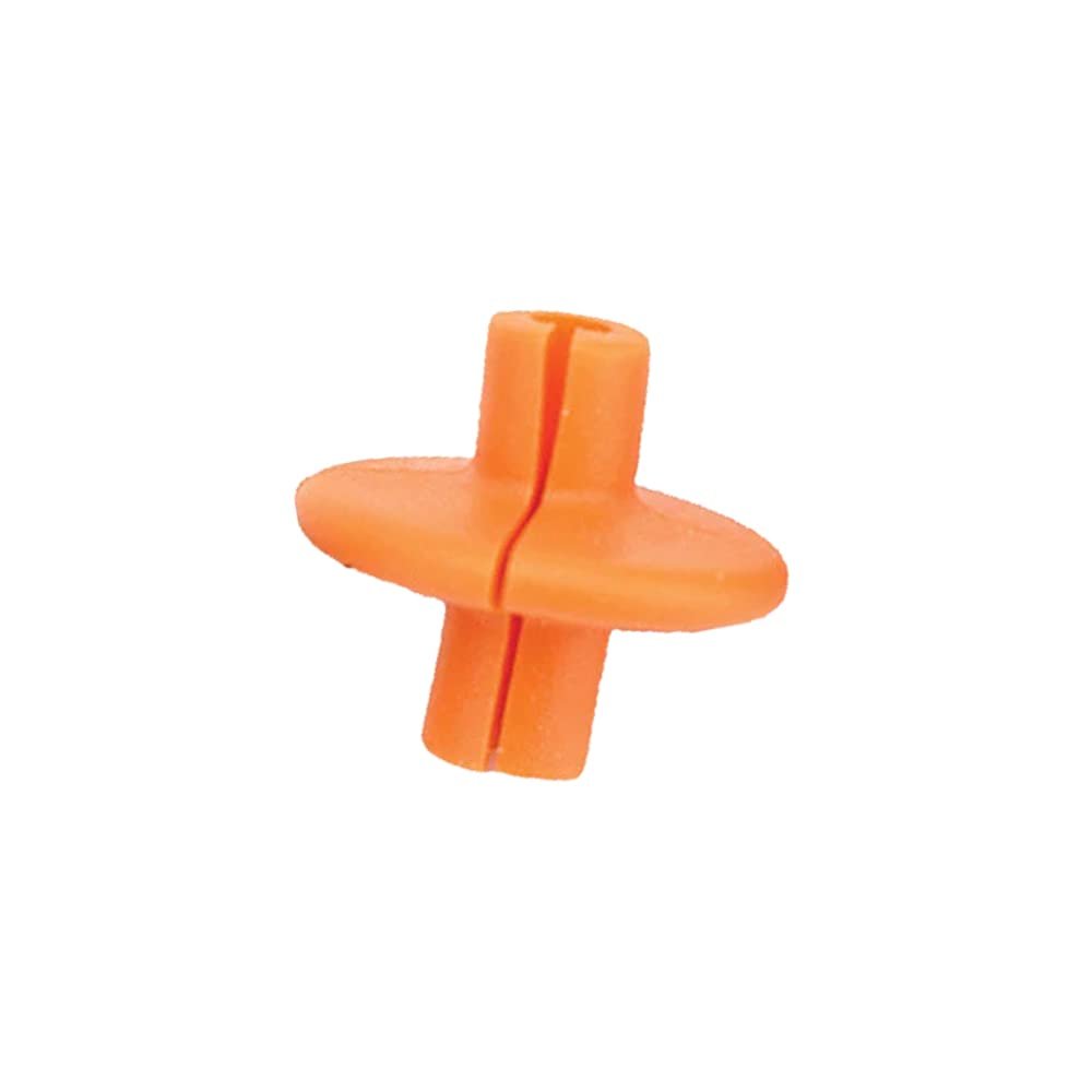 Pine Ridge Archery Slotted XL Kisser Button for Compound and Traditional Bows, Orange, Pack of 6