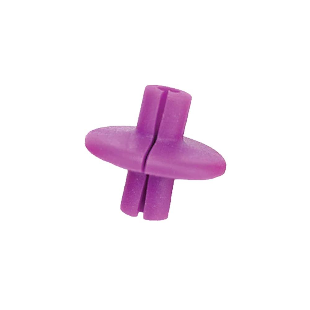 Pine Ridge Archery Slotted XL Kisser Button for Compound and Traditional Bows, Purple, Pack of 6