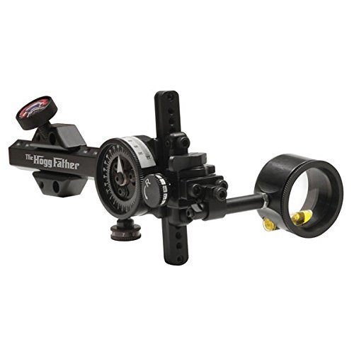 Spot-Hogg Wrapped Hogg Father 5-Pin Bow Sight .019 Pin Diameter Small Guard Right Hand Aluminum Black