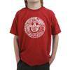 LA POP ART Boys Word Art T-Shirt - Smile Different Languages Word Art Red view 1