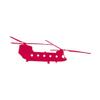 Chinook Helicopter Military - Vinyl Decal Sticker - 9" x 3" - Red view 1