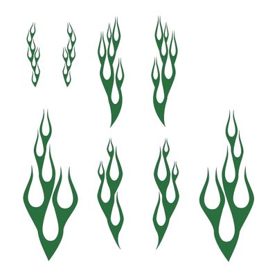 Wild Dingos LLC Flame Kit Style 1 Golf Cart ATV XL Vinyl Decal Sticker Green