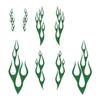 Wild Dingos LLC Flame Kit Style 1 Golf Cart ATV XL Vinyl Decal Sticker Green view 1
