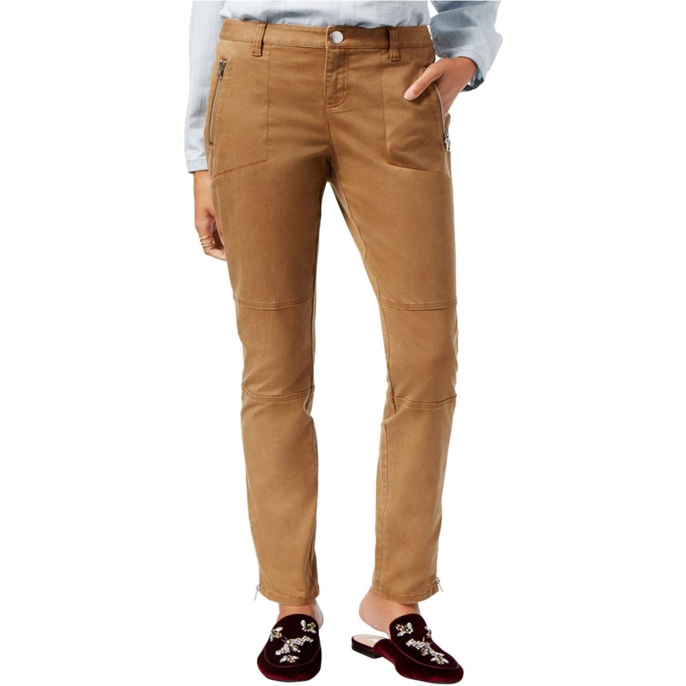 I-N-C Womens Skinny Casual Chino Pants saltynut 12x30