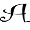 Eyecandy Decals A - Monogram Letter CURLZ 5" Tall Decal Sticker Black view 1