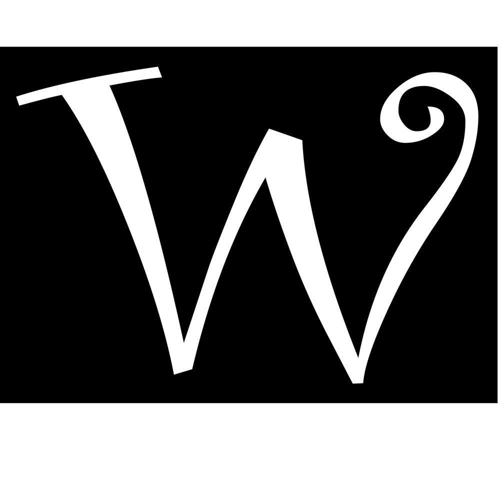 Eyecandy Decals W - Monogram Letter CURLZ 3" Tall 2 Pack Decal Sticker White