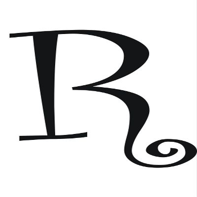 Eyecandy Decals R - Monogram Letter CURLZ 3" Tall 2 Pack Decal Sticker Black
