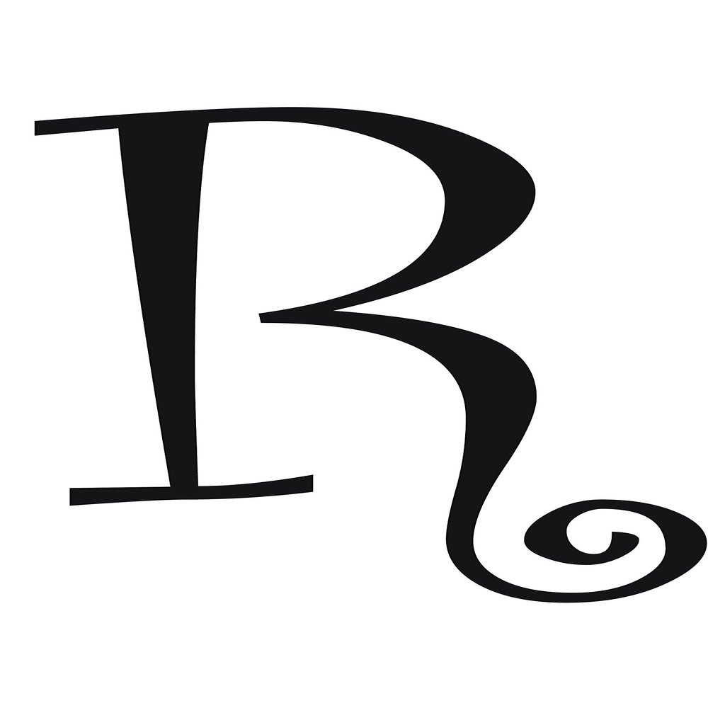 Eyecandy Decals R - Monogram Letter CURLZ 3" Tall 2 Pack Decal Sticker Black