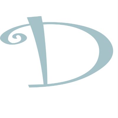 Eyecandy Decals D - Monogram Letter CURLZ 3" Tall 2 Pack Decal Sticker Silver