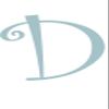Eyecandy Decals D - Monogram Letter CURLZ 3" Tall 2 Pack Decal Sticker Silver view 1