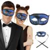 Masquerade Venetian Mask for Women & Men - Unisex Mask for Mardi Gras, Prom, Halloween, Venetian Party, Costume Party & Gift (Blue/Black) view 1