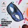 Masquerade Venetian Mask for Women & Men - Unisex Mask for Mardi Gras, Prom, Halloween, Venetian Party, Costume Party & Gift (Blue/Black) view 3