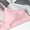 Fruit of The Loom Big Girls' Soft and Smooth Training Bra 3 Pack Blush Rose/Grey Heather/Charcoal Heather L view 2