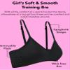 Fruit of The Loom Big Girls' Soft and Smooth Training Bra 3 Pack Black Hue/White/Grey Heather XL view 3