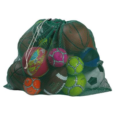 Handy Laundry Mesh Equipment Bag, Green - 32 x 36 - Adjustable, sliding drawstring cord closure. Perfect mesh bag for parent or coach, making it easy to transport.