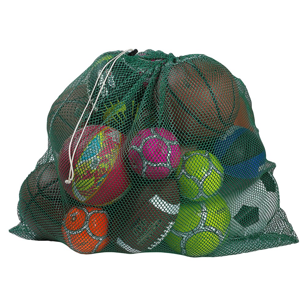 Handy Laundry Mesh Equipment Bag, Green - 24 x 36 - Adjustable, sliding drawstring cord closure. Perfect mesh bag for parent or coach, making it easy to transport