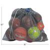 Handy Laundry Mesh Equipment Bag, Grey - 32 x 36 - Adjustable, sliding drawstring cord closure. Perfect mesh bag for parent or coach, making it easy to transport. view 2