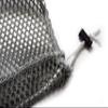 Handy Laundry Mesh Equipment Bag, Grey - 32 x 36 - Adjustable, sliding drawstring cord closure. Perfect mesh bag for parent or coach, making it easy to transport. view 3
