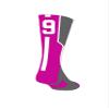 Twin City Player ID Sock (Single Sock) Graphite/Hot Pink/White Large view 1