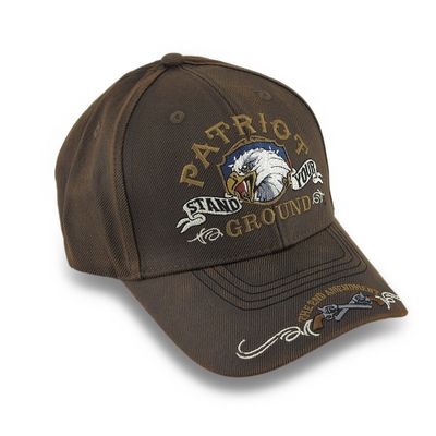 Stand Your Ground Patriot Hat Brown Denim Baseball Cap