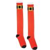 Amscan 392474 Red Santa Belt Knee-High Socks, 1 Pair view 1