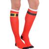 Amscan 392474 Red Santa Belt Knee-High Socks, 1 Pair view 2