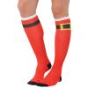 Amscan 392474 Red Santa Belt Knee-High Socks, 1 Pair view 3
