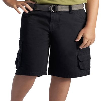 Lee Boy's 2-7 Dungarees Belted Wyoming Cargo Short, Black, 6
