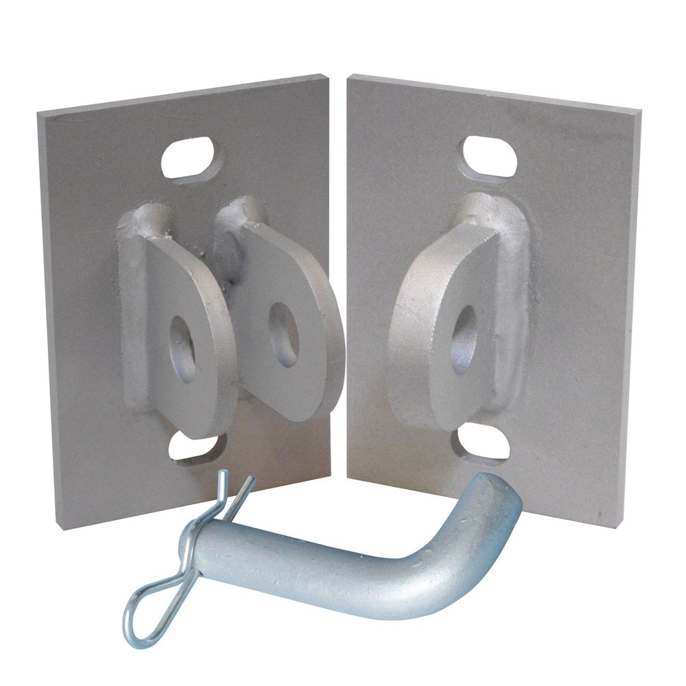 Dock Edge Stationary Dock Connector Hinge Kit, Galvanized, 3/16"
