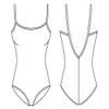 Mirella Women's Classic Scoop Front V-Back Camisole Dance Leotard, White, Small view 3