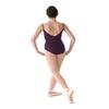 Mirella Women's Classic Scoop Front V-Back Camisole Dance Leotard, BlackBerry, Small view 2
