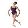 Mirella Women's Microlux Princess Seam V-Front Camisole Dance Leotard,BlackBerry,Medium view 1