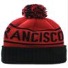 American Cities San Francisco California Republic Cuff Cable Knit Pom Pom Beanie Hat Cap view 3