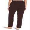 Briggs New York Women's Petite All Around Comfort Pant, Brown, 16P Short view 2