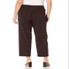 Briggs New York Women's Petite All Around Comfort Pant, Brown, 16P Short view 3