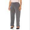 Briggs New York Women's Petite All Around Comfort Pant, Heather Grey, 12P Short view 1