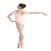 Bloch Dance Women's Cavalier Short Sleeve Leotard, Light Pink, Petite view 2