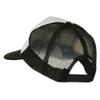 e4Hats.com Question Mark Embroidered Foam Mesh Cap - Black White OSFM view 3