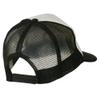 e4Hats.com Question Mark Embroidered Foam Mesh Cap - Black White OSFM view 4