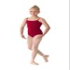 Mirella Girl's Princess Seam V-Front Camisole Leotard, Garnet, 4-6 view 1