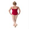 Mirella Girl's Princess Seam V-Front Camisole Leotard, Garnet, 4-6 view 2